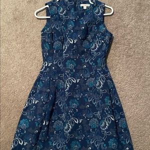 Blue Floral dress - Eva Mendes - Size: 0